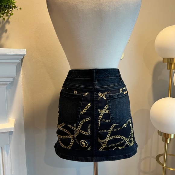 NWT MICHAEL Michael Kors Women Blue Denim Mini Skirt - Picture 3 of 8